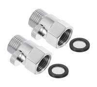 sourcing map Water Flow Control Valve, 1 PCS Shower Head Shut Off Valve, Brass Water Pressure Regulator for Shower Head or Bidet Spray (Silver)
