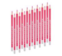 sourcing map Water Soluble Fabric Pencils, Tailors Chalk Fabric Pencils for Sewing Embroidery Quilting Dressmaker DIY Craft Pack of 15(Pink)