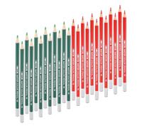 sourcing map Water Soluble Fabric Pencils, Tailors Chalk Fabric Pencils for Sewing Embroidery Quilting Dressmaker DIY Craft Pack of 24(Green&Red)