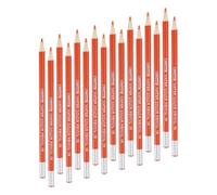 sourcing map Water Soluble Fabric Pencils, Tailors Chalk Fabric Pencils for Sewing Embroidery Quilting Dressmaker DIY Craft Pack of 15(Orange)