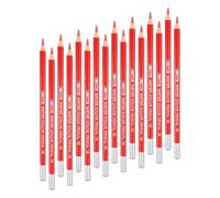 sourcing map Water Soluble Fabric Pencils, Tailors Chalk Fabric Pencils for Sewing Embroidery Quilting Dressmaker DIY Craft Pack of 15(Red)