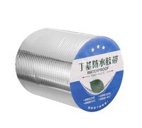sourcing map Waterproof Butyl Tape 16-ft x 6" W Aluminum Foil Sealant Tape, 0.02" Thick Upgraded Outdoor Use Self-Adhesive Sealing Tape for Roof Window RV Boat Pipe Repair