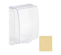 sourcing map Waterproof Electrical Outlet Cover 86-Type Protector Universal 1-Gang Wall Socket Protector Receptacle Cover for Bathrooms Outdoor Plug, Transparent 6.46 x 4.33 x 2.76in