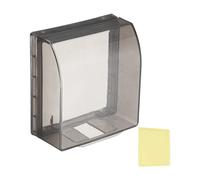 sourcing map Waterproof Electrical Outlet Cover 86-Type Protector Universal 1-Gang Wall Socket Protector Receptacle Cover for Bathrooms Outdoor Plug, Transparent Brown 4.09 x 3.94 x 1.77in