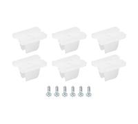 sourcing map Waterproof LED Strip Mounting Clips Holder Mounting Bracket Support Fixing Clamps Fit 5mm to 6mm Silicone LED Strip Lighting, Translucent Pack of 50