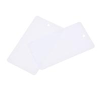 sourcing map Waterproof Plastic Shipping Tags 2 x 3.5 White 100pcs | Blank Eyelet Hole Labeling Tags, for Product Identification, Valve Marking, Outdoor Tagging