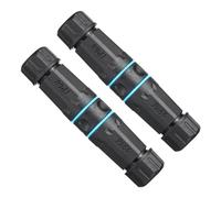 sourcing map Waterproof RJ45 Coupler, Dual Head Shielded Female to Female IP68 Ethernet Outdoor LAN Cable Connector for Cat6/Cat5e/Cat5, Pack of 2