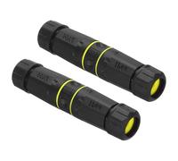sourcing map Waterproof RJ45 Coupler, Dual Head Shielded Female to Female Waterproof IP68 Ethernet Outdoor LAN Cable Connector for Cat5e/Cat6/Cat6A/Cat7, Pack of 2(Yellow)