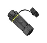 sourcing map Waterproof RJ45 Coupler, Single Head Shielded Female to Female Waterproof IP68 Ethernet Outdoor LAN Cable Connector for CAT5/CAT5E/CAT6/CAT7(Yellow, Pack of 1)
