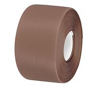 sourcing map Waterproof Seal Caulk Strip Tape Self Adhesive, 1pcs 10.5 Ft L x 1.5" W PVC Sealing Tape Caulking Tape for Kitchen Countertop, Bathroom, Toilet, Bathtub Floor Wall Corner, Brown