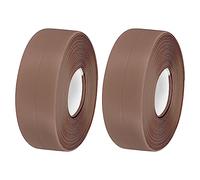 sourcing map Waterproof Seal Caulk Strip Tape Self Adhesive, 2pcs 10.5 Ft L x 0.87" W PVC Sealing Tape Caulking Tape for Kitchen Countertop, Bathroom, Toilet, Bathtub Floor Wall Corner, Brown