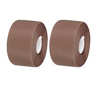 sourcing map Waterproof Seal Caulk Strip Tape Self Adhesive, 2pcs 10.5 Ft L x 1.5" W PVC Sealing Tape Caulking Tape for Kitchen Countertop, Bathroom, Toilet, Bathtub Floor Wall Corner, Brown