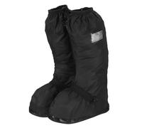 sourcing map Waterproof Shoes Cover XXL (US 8) Non-Slip PVC Reusable Overshoes Rain Galoshes Rain Shoe Protectors with Zipper & Strap Buckle for Man Women Rainy Outdoor, Black