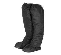 sourcing map Waterproof Shoes Cover XXL (US 8) Non-Slip PVC Reusable Overshoes Rain Galoshes Rain Shoe Protectors with Zipper and Strap Buckle Extra Long for Man Women Rainy Outdoor, Black
