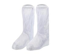 sourcing map Waterproof Shoes Cover XXL (US 8) Non-Slip Reusable Overshoes Rain Galoshes Rain Shoe Protectors with Zipper for Man Women Rainy Outdoor, White