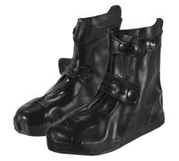 sourcing map Waterproof Shoes Cover XXL (US 8) Non-Slip Reusable Overshoes Rain Galoshes Rain Shoe Protectors with Double Buckle for Man Women Rainy Outdoor, Black