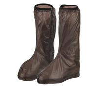 sourcing map Waterproof Shoes Cover XXL (US 8) Non-Slip Reusable Overshoes Rain Galoshes Rain Shoe Protectors with Zipper for Man Women Rainy Outdoor, Brown