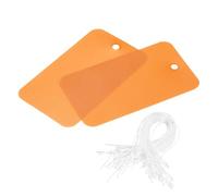 sourcing map Waterproof Wires Plastic Shipping Tags,for Product Identification Tags,Valve Marking,Outdoor Tagging,2x3.6 Inch Orange 50pcs with Rope