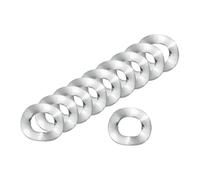 sourcing map Wave Spring Washer, 100Pcs 6mm x 12mm x 0.3mm (ODxIDxT) - 304 Stainless Steel Curved Washer for Screw Bolt, Wave Washers Gaskets for Machinery (Silver)