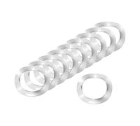 sourcing map Wave Spring Washer, 20Pcs 12mm x 18mm x 0.3mm (ODxIDxT) - 304 Stainless Steel Curved Washer for Screw Bolt, Wave Washers Gaskets for Machinery (Silver)