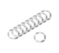 sourcing map Wave Spring Washer, 50Pcs 10mm x 15mm x 0.3mm (ODxIDxT) - 304 Stainless Steel Curved Washer for Screw Bolt, Wave Washers Gaskets for Machinery (Silver)