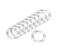 sourcing map Wave Spring Washer, 50Pcs 14mm x 21mm x 0.3mm (ODxIDxT) - 304 Stainless Steel Curved Washer for Screw Bolt, Wave Washers Gaskets for Machinery (Silver)