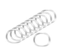 sourcing map Wave Spring Washer, 50Pcs 25mm x 31mm x 0.3mm (ODxIDxT) - 304 Stainless Steel Curved Washer for Screw Bolt, Wave Washers Gaskets for Machinery (Silver)