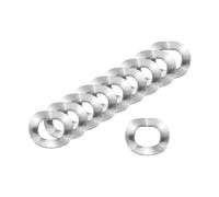 sourcing map Wave Spring Washer, 50Pcs 3mm x 6mm x 0.3mm (ODxIDxT) - 304 Stainless Steel Curved Washer for Screw Bolt, Wave Washers Gaskets for Machinery (Silver)
