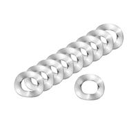 sourcing map Wave Spring Washer, 50Pcs 6mm x 12mm x 0.3mm (ODxIDxT) - 304 Stainless Steel Curved Washer for Screw Bolt, Wave Washers Gaskets for Machinery (Silver)