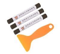 sourcing map Wax Filler Stick, 3pcs Wooden Repair Wood Wax Fill Sticks with Spatula Crayon Markers Furniture Touch Up Kit for Remover Scratches Scuffs on Furniture Floor, Chocolate Brown