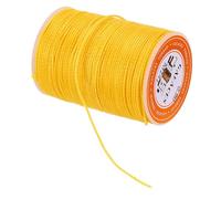 sourcing map Waxed Cord 0.8mm 60 Yards Wax Bead Thread String Waxed Thread Beading Leather Thread for Jewelry Making Leather Sewing Yellow
