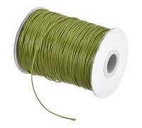 sourcing map Waxed Cord 1mm Waxed Polyester Cord 175 Yard Wax String for Bracelet Making,Necklaces, Beading,Jewelry Making and DIY Crafts(Army Green)