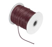 sourcing map Waxed Cord 3.5mm Waxed Thread 44 Yard Wax String Leather Cord for Bracelet Making, Necklaces, Beading, Jewelry Making and DIY Crafts(Dark Red)