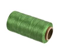 sourcing map Waxed Thread,197 Yard 1mm 210D Flat Wax Thread Polyester Waxed String for Leather Sewing Hand Weaving Book Binding Home Decoration,Green