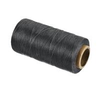 sourcing map Waxed Thread,197 Yard 1mm 210D Flat Wax Thread Polyester Waxed String for Leather Sewing Hand Weaving Book Binding Home Decoration,Deep Gray