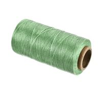 sourcing map Waxed Thread,197 Yard 1mm 210D Flat Wax Thread Polyester Waxed String for Leather Sewing Hand Weaving Book Binding Home Decoration,Grass Green