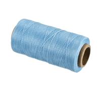 sourcing map Waxed Thread,197 Yard 1mm 210D Flat Wax Thread Polyester Waxed String for Leather Sewing Hand Weaving Book Binding Home Decoration,Light Blue