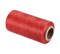 sourcing map Waxed Thread,284 Yard 0.8mm 150D Flat Wax Thread Polyester Waxed String for Leather Sewing Hand Weaving Book Binding Home Decoration, Red