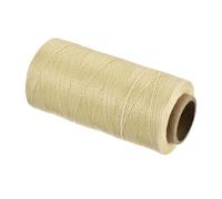 sourcing map Waxed Thread,284 Yard 0.8mm 150D Flat Wax Thread Polyester Waxed String for Leather Sewing Hand Weaving Book Binding Home Decoration,Beige