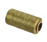 sourcing map Waxed Thread,284 Yard 0.8mm 150D Flat Wax Thread Polyester Waxed String for Leather Sewing Hand Weaving Book Binding Home Decoration,Deep Khaki