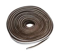sourcing map Weather Stripping Brush 33ft 394" 10m x 9mm Polyester Fiber Self-Adhesive Pile Seal Strip for 7-12mm Gap Sliding Windows Doors Windproof Frost Dust Proof, Brown
