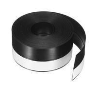 sourcing map Weather Stripping Door Seal 16.4ft x 35mm Silicone Seal Strip for Door Draft Stopper Adhesive Tape Window House Shower Glass Gaps Length 5m, Black