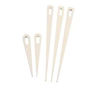 sourcing map Weaving Needle, 5pcs Wooden Big Eye Knitting Needles Hand Loom Stick Tapestry Weaving Craft Tools for Sewing Making DIY Crafts