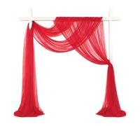 sourcing map Wedding Arch Draping Fabric, 32" x 33Ft Sheer Drapes Chiffon Fabric for Wedding, Birthday Decoration, Ceremony Archway Drapes, Light Red