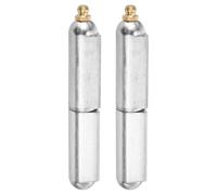 sourcing map Weld Barrel Hinges,2 Pack 4" Long 3/4" Diameter - 304 Stainless Steel Detachable Weld Hinges with Grease Fitting for Metal Gate Swing Door Trailer Ramp, Dia 7/16" Pin