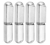 sourcing map Weld Barrel Hinges,4 Pack 1-1/2" Long 25/64" Diameter - 304 Stainless Steel Weldable Detachable Round Body Weld Hinges for Metal Gate Swing Door Trailer Ramp, Dia 13/64" Pin