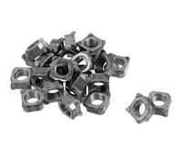 sourcing map Weld Nuts, M14 Square UNC Carbon Steel Machine Screw Gray 40Pcs