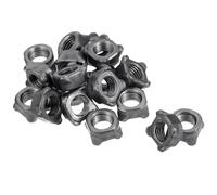 sourcing map Weld Nuts, M16 Square UNC Carbon Steel Machine Screw Gray 20Pcs