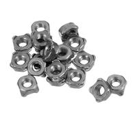 sourcing map Weld Nuts, M4 Square UNC Carbon Steel Machine Screw Gray 20Pcs