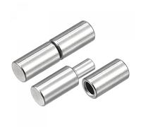 sourcing map Weld on Barrel Hinges, 45mm x 12mm Male to Female 201 Stainless Steel Hinge Pin for Metal Home Gate Door Window 10 Pairs
